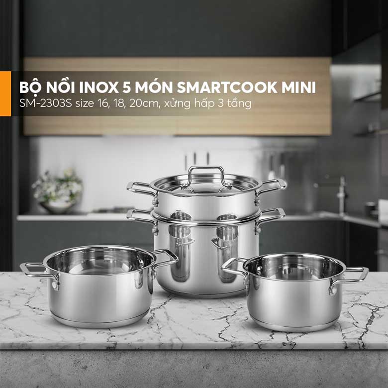 Bộ nồi 5 món Elmich Smartcook Mini SM-2303S