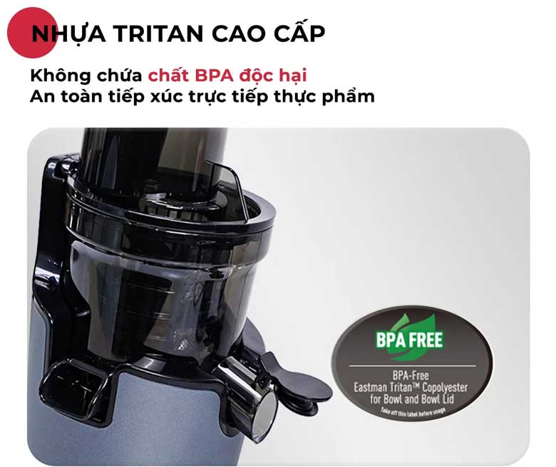 Máy ép chậm Magic Eco AC-133 - Nhựa Tritan an toàn với sức khỏe