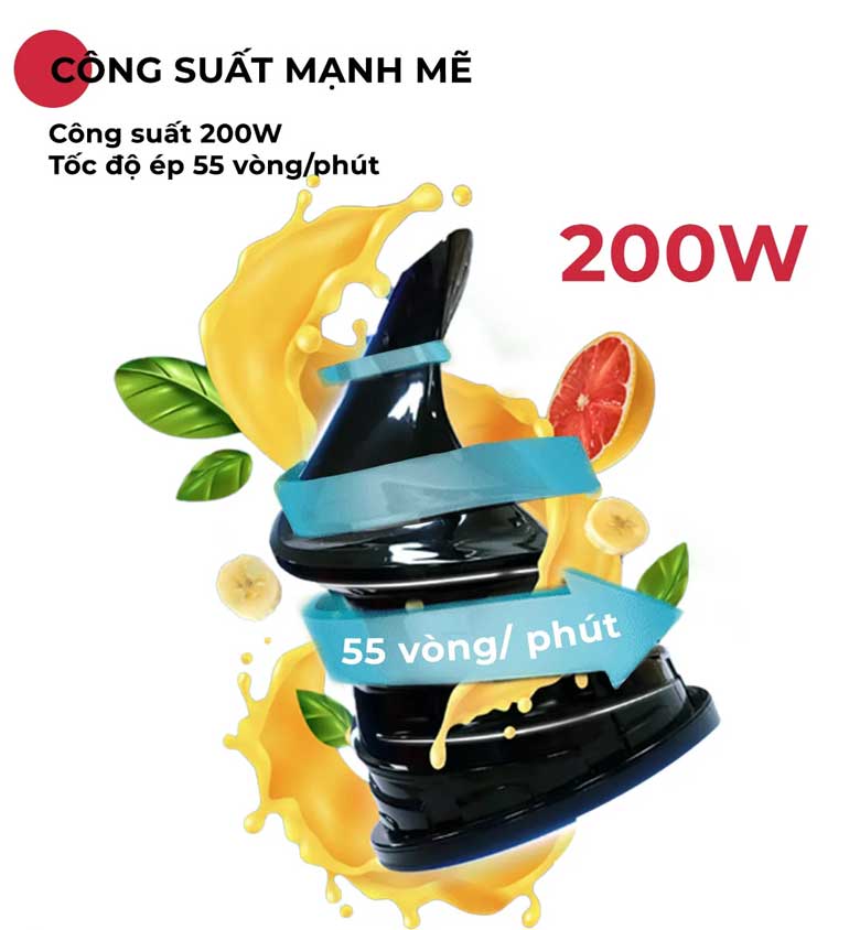 Máy ép chậm Magic Eco AC-133 - Công suất 200W mạnh mẽ