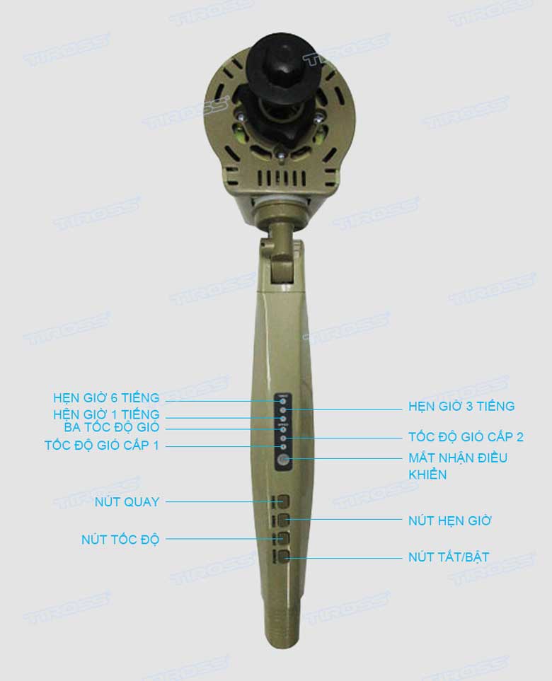 Quạt cây Tiross TS9184 có thể tùy chỉnh dễ dàng