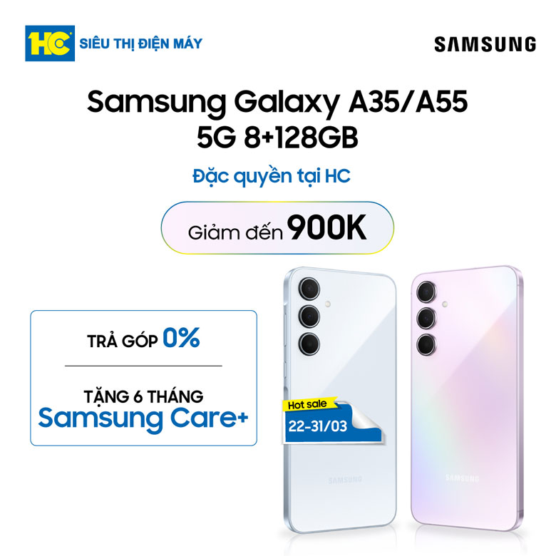 Ưu đãi độc quyền khi mua Samsung Galaxy A35 5G | A55 5G 128GB