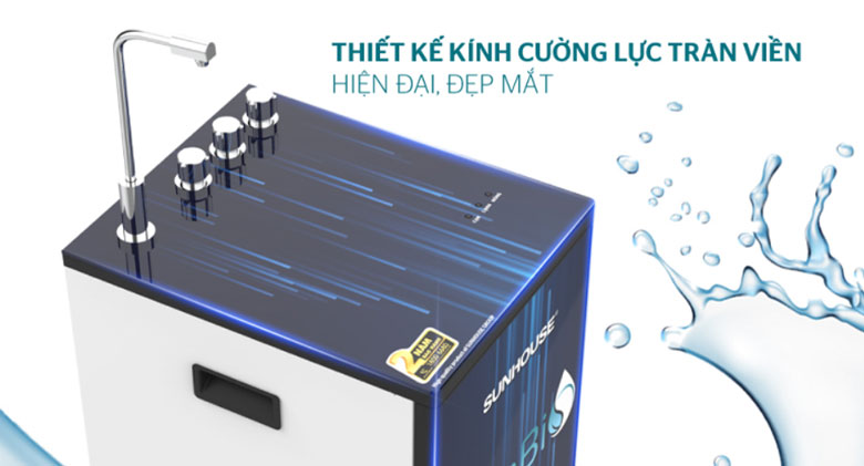 tầm 5 triệu nên mua máy lọc nước nào - Máy lọc nước RO nóng lạnh Sunhouse SHA76213CK-S 10 lõi