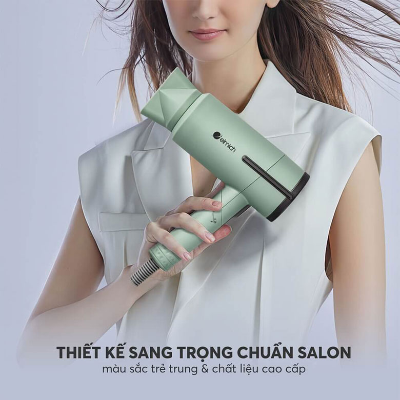 Máy sấy tóc Elmich HDE 1823PG - Thiết kế chuẩn salon