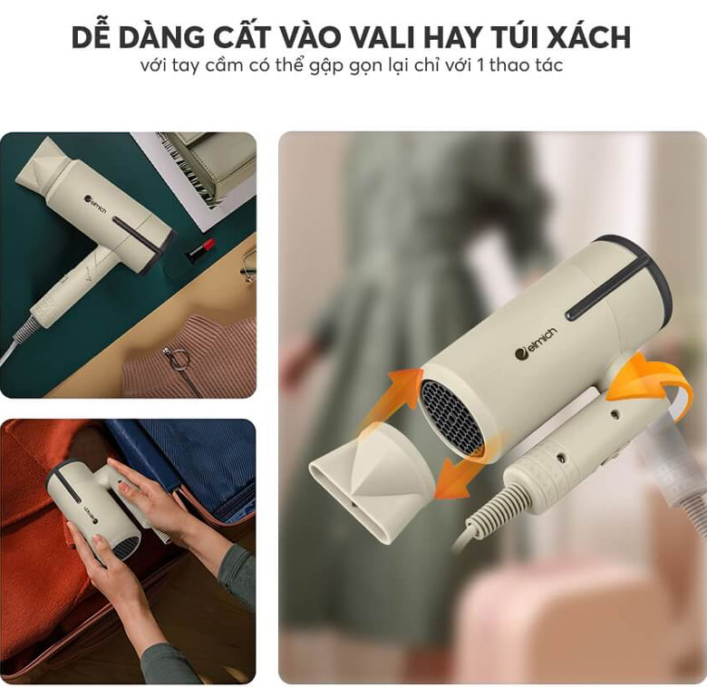Máy sấy tóc Elmich HDE 1823AW - Gọn nhẹ