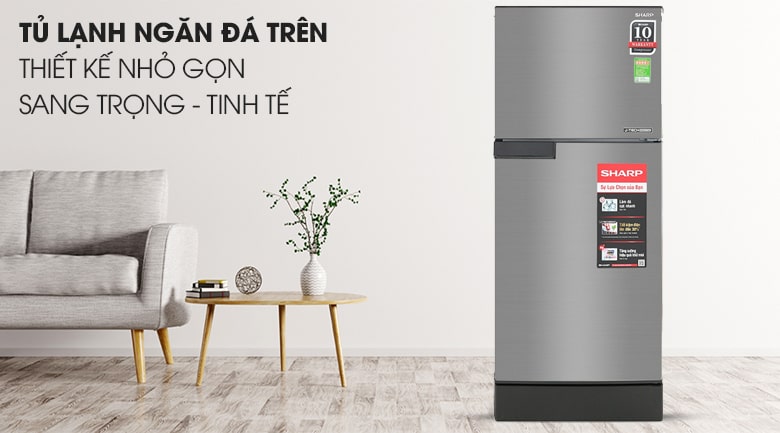 Kích thước tủ lạnh 150 lít Sharp Inverter SJ-X176E-SL