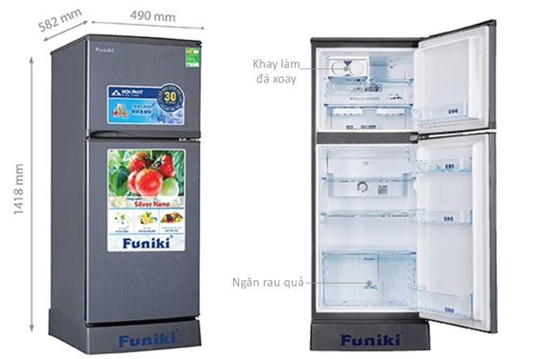 Kích thước tủ lạnh Funiki 147 lít FR-152CI