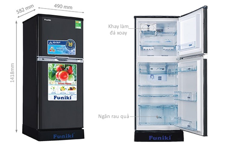 Kích thước tủ lạnh Funiki 147 lít FR-156ISU