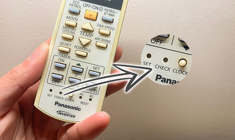 Điều khiển điều hòa Panasonic không có nút check 1