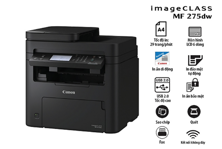 Máy in laser đa năng Canon MF275dw - coppy, duplex, wifi