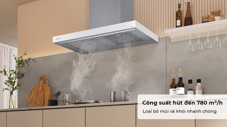 Máy hút mùi Samsung Bespoke NK36CB665WWHSV - Hiệu suất hút mạnh mẽ