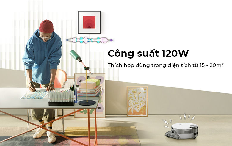Loa khung tranh Samsung HW-LS60D/XV - Công suất mạnh mẽ cùng âm bass sâu lắng