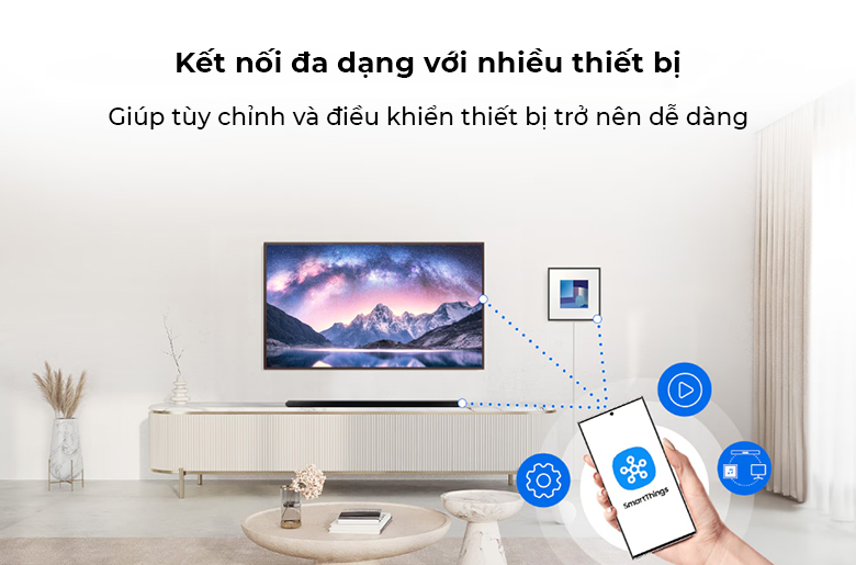Loa khung tranh Samsung HW-LS60D/XV - Kết nối đa dạng với nhiều thiết bị