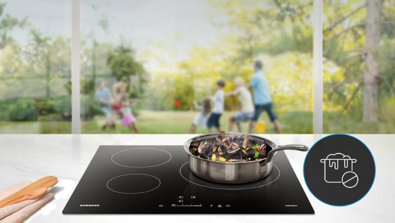  Bếp từ 3 vùng nấu Samsung NZ63B5046FK/SV an toàn khi sử dụng