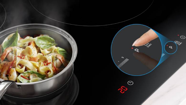  Bếp từ 3 vùng nấu Samsung NZ63B5046FK/SV công suất nấu mạnh