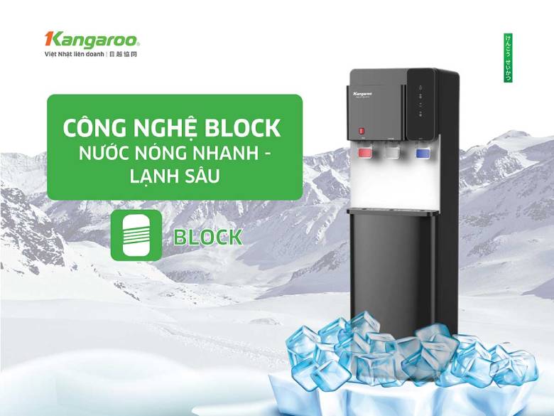  Cây nước nóng lạnh Kangaroo KG699A3 công nghệ block nước nóng nhanh