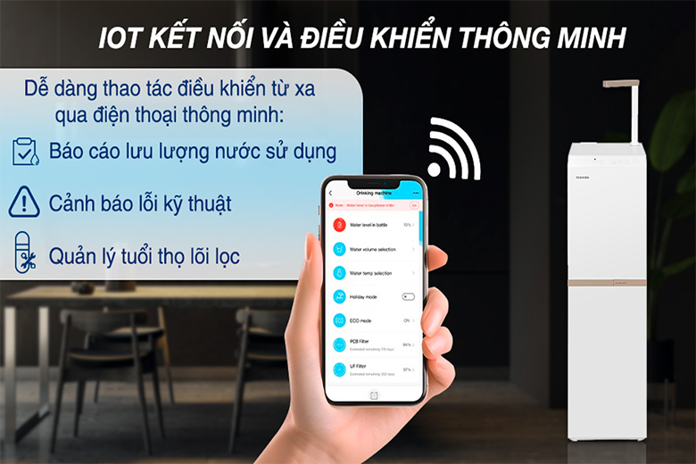 Máy lọc nước RO Toshiba TWP-H2396SVN(W) điều khiển thông minh từ xa