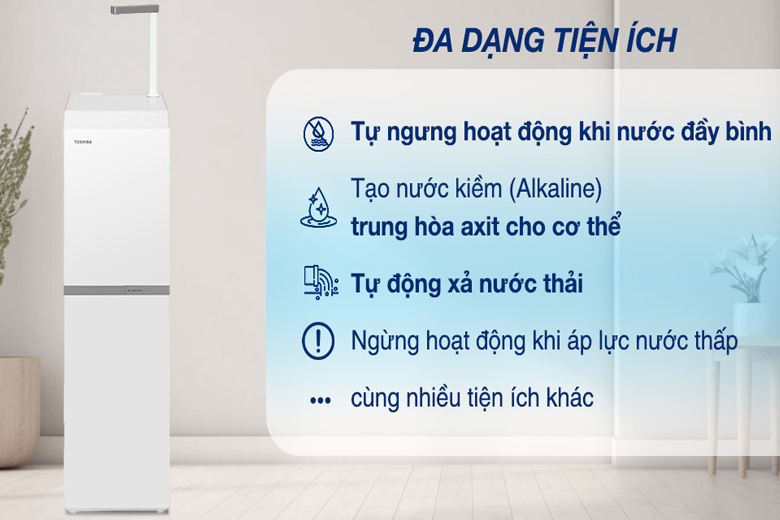 may-loc-nuoc-ro-toshiba-twp-n2396svn-w - Tự động ngừng hoạt động khi nước đầy bình