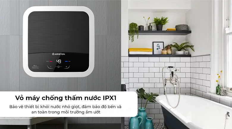 Bình nước nóng Ariston AN2 15 LUX-D AG+ - Vỏ máy chống thấm nước IPX1 