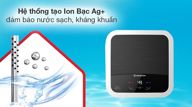 Bình nước nóng Ariston AN2 15 LUX-D AG+ - Công nghệ AG+ kháng khuẩn giúp nước luôn sạch sẽ