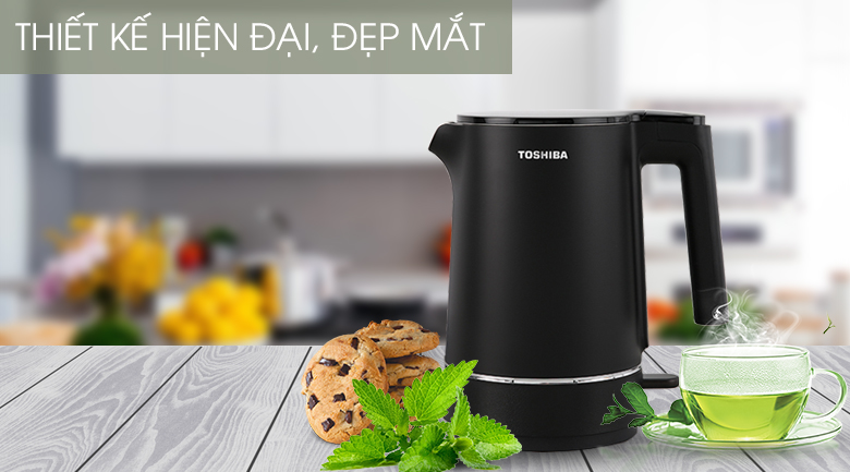 Ấm siêu tốc Toshiba KT-15DS1NV - Thiết kế hiện đại và bền bỉ