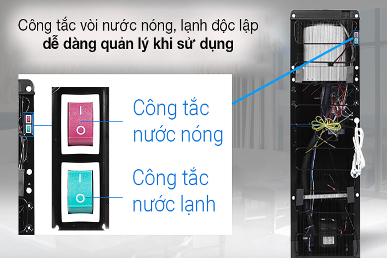 Cây nước nóng lạnh Toshiba RWF-W1917TV(K) công tắc dễ dàng quản lý