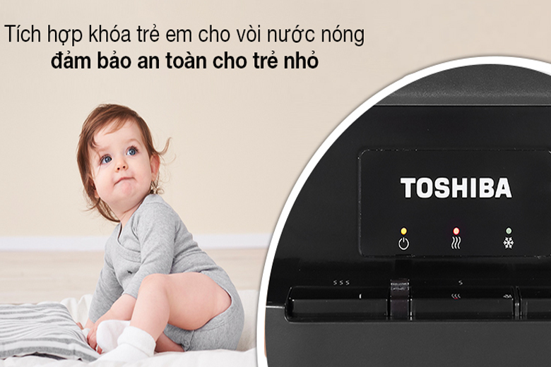 Cây nước nóng lạnh Toshiba RWF-W1917TV(K) khóa trẻ em an toàn
