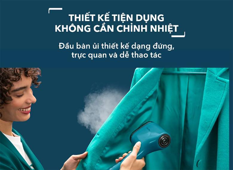 Bàn ủi hơi nước cầm tay Tefal DT2024E1 màu xanh lơ -3