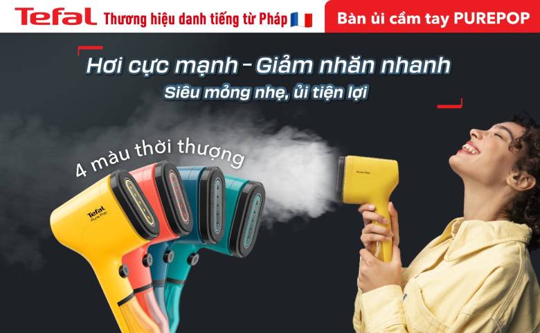 Bàn ủi hơi nước cầm tay Tefal DT2024E1 màu xanh lơ -2