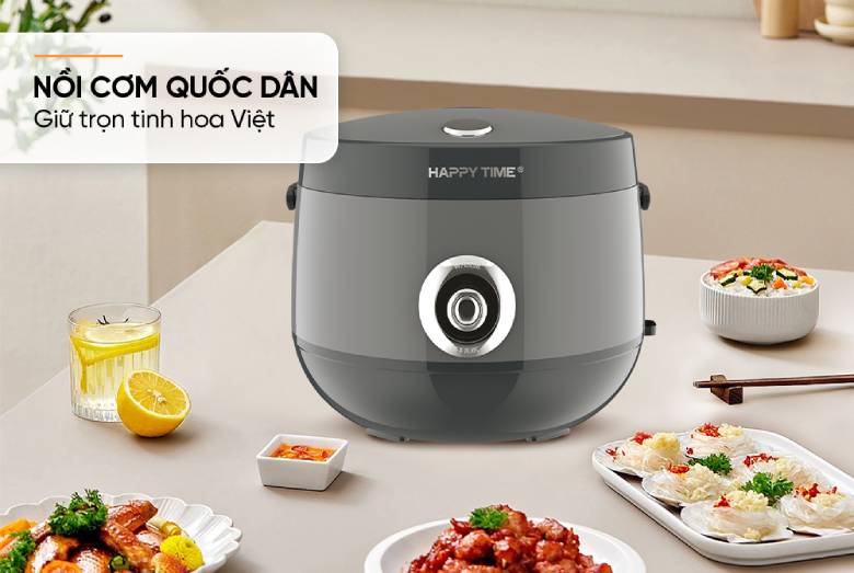 Nồi cơm điện Happytime 1.8 lít HTD8521GR thông tin về thiết kế
