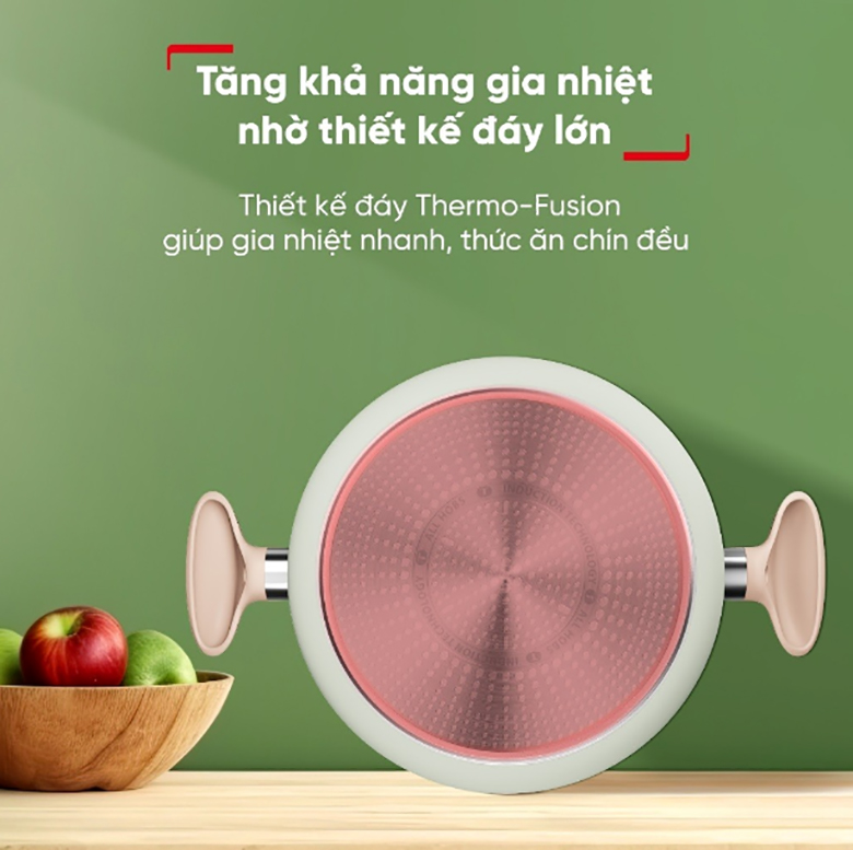 Bộ quánh & chảo xào Tefal G179S495 - Đáy chảo từ chắc chắn 