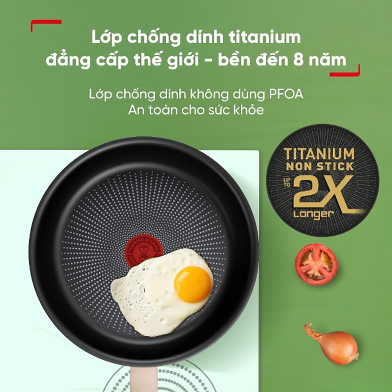 Bộ quánh & chảo xào Tefal G179S495 - Công nghệ chống dính Titanium bền bỉ