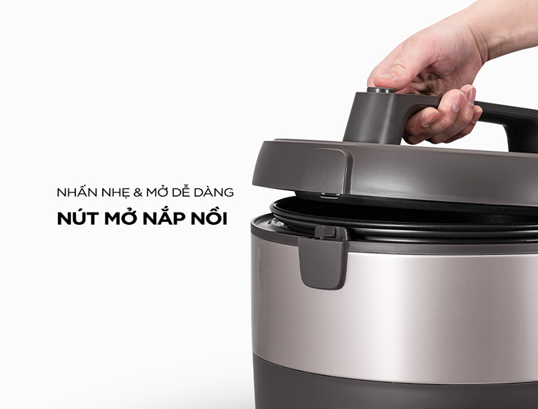 Nồi Cơm Điện Cơ Cuckoo CR-1755 3.06L - Đóng mở dễ dàng với nút mở ở nắp nồi tiên tiến