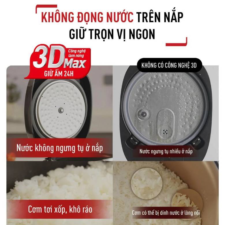  Nồi cơm điện tử Tefal RK737868 nấu cơm ngon nhanh chóng
