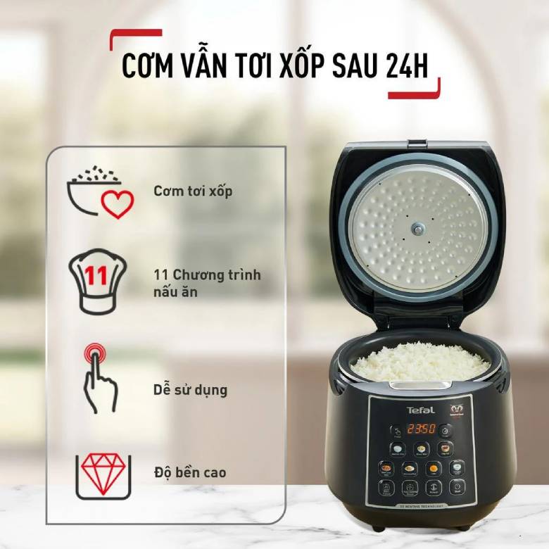  Nồi cơm điện tử Tefal RK737868 có dung tích 1.8L