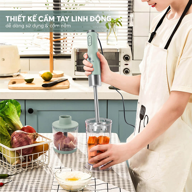 Máy xay cầm tay Elmich HBE-8666 - Thiết kế cầm tay nhỏ gọn và tiện lợi