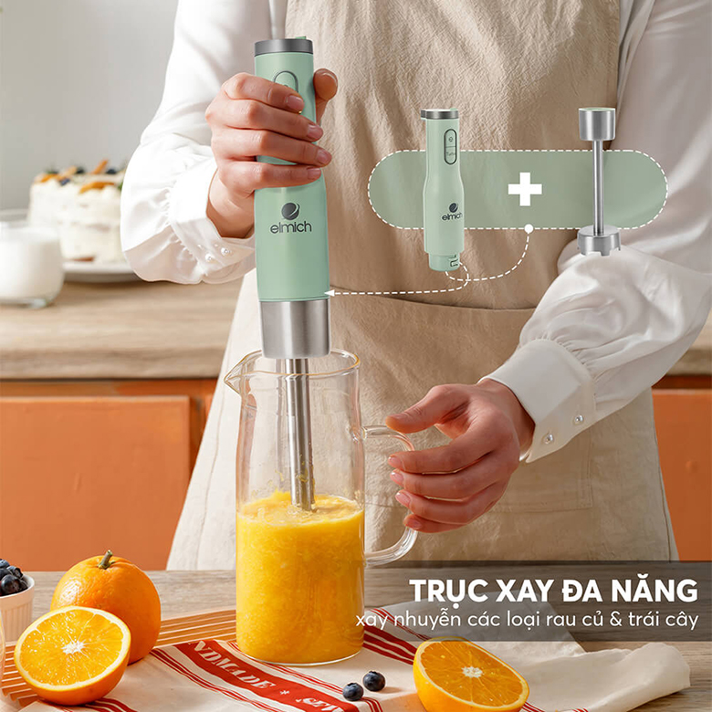 Máy xay cầm tay Elmich HBE-8666 - Xay nhuyễn các loại hoa quả và trái cây