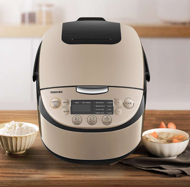 Nồi Cơm Điện Toshiba RC-18DR3PV(G) - Màn hình LED hiển thị dễ sử dụng 