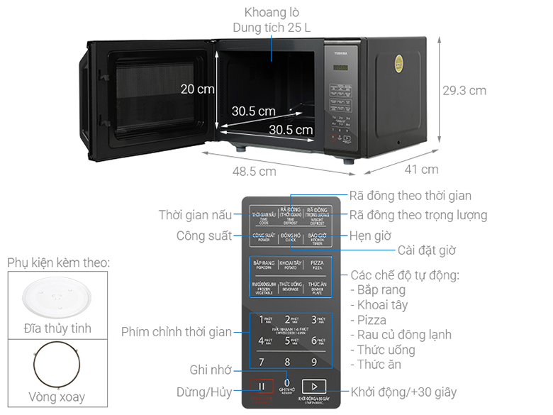 Lò vi sóng Toshiba MM-EM25PE(BM) 25L