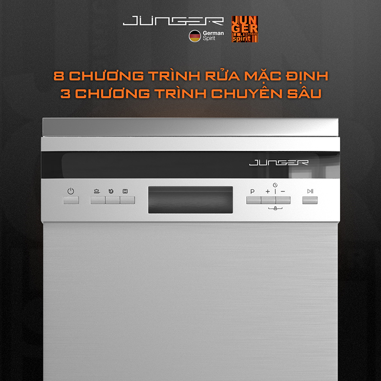 Máy rửa bát đĩa Junger DWJ-450 - Sở hữu 8 chương trình hoạt động phù hợp với mọi nhu cầu