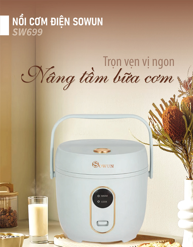 Nồi cơm điện Sowun 0.8 lít SW699