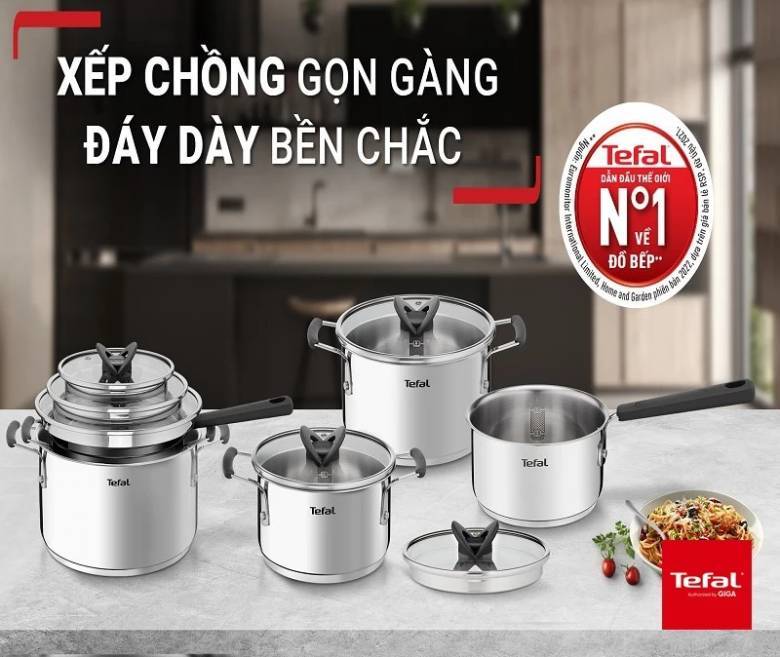 Bộ 3 nồi inox Tefal G7376S44 -5