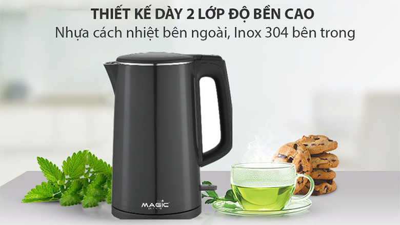 Ấm siêu tốc Magic 1.7 lít AC-40 - Chất liệu cao cấp và bền bỉ