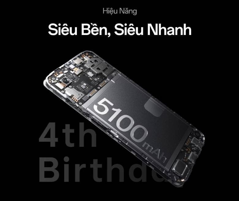 Điện thoại OPPO A3 8/256GB Trắng CPH2669 - pin bền bỉ, sạc nhanh tiện lợi