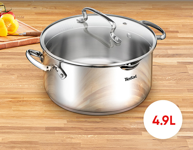 Nồi Tefal Duetto Plus 24cm 4.9L G7194655 - Dung tích lớn 4.9 lít phù hợp cho gia đình từ 4 - 6 người