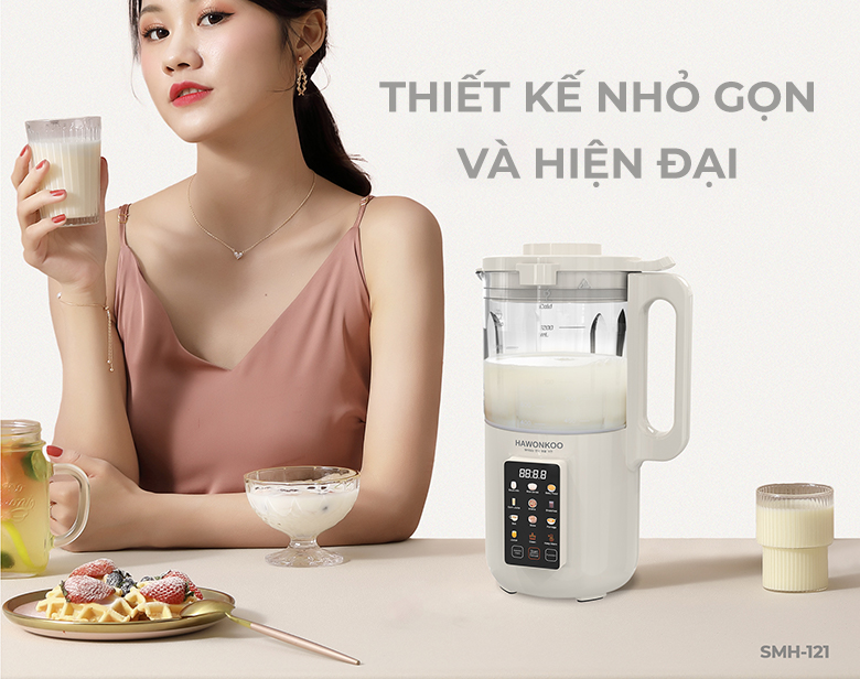Máy sữa hạt Hawonkoo SMH-121 PK - Thiết kế nhỏ gọn và hiện đại