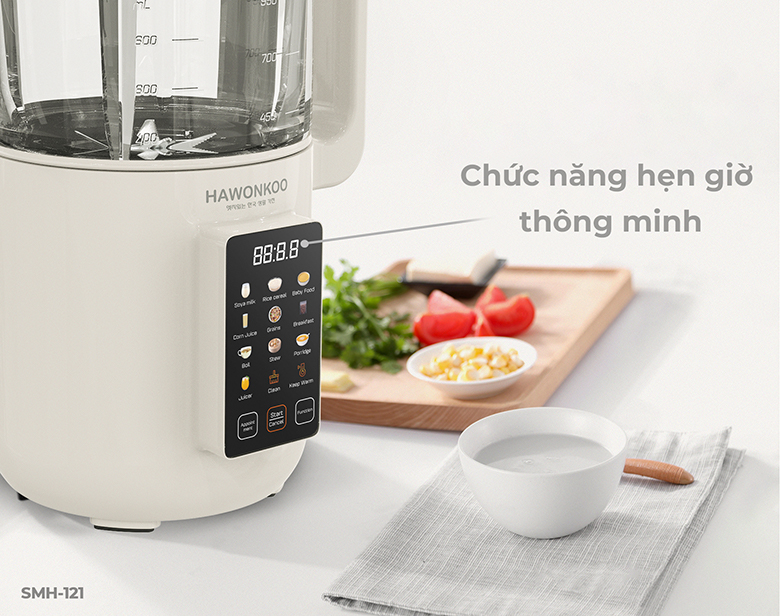 Máy sữa hạt Hawonkoo SMH-121 PK - Trang bị chức năng hẹn giờ thông minh