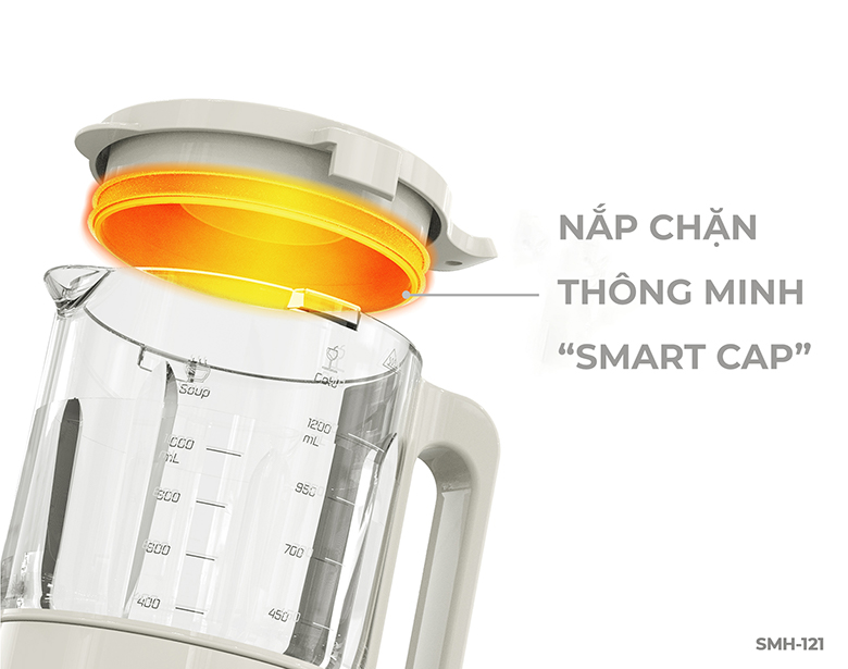 Máy sữa hạt Hawonkoo SMH-121 PK - Trang bị nắp chặn thông minh “Smart Cap”