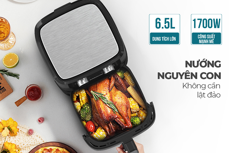 Nồi chiên kd Sunhouse SHD4030 6.5L - Công suất mạnh mẽ 1700W 