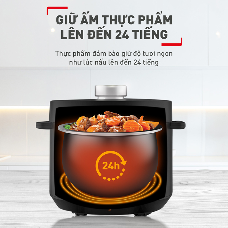 Nồi áp suất điện Tefal 5L CY754830 - Giữ ấm thực phẩm lên đến 24 tiếng
