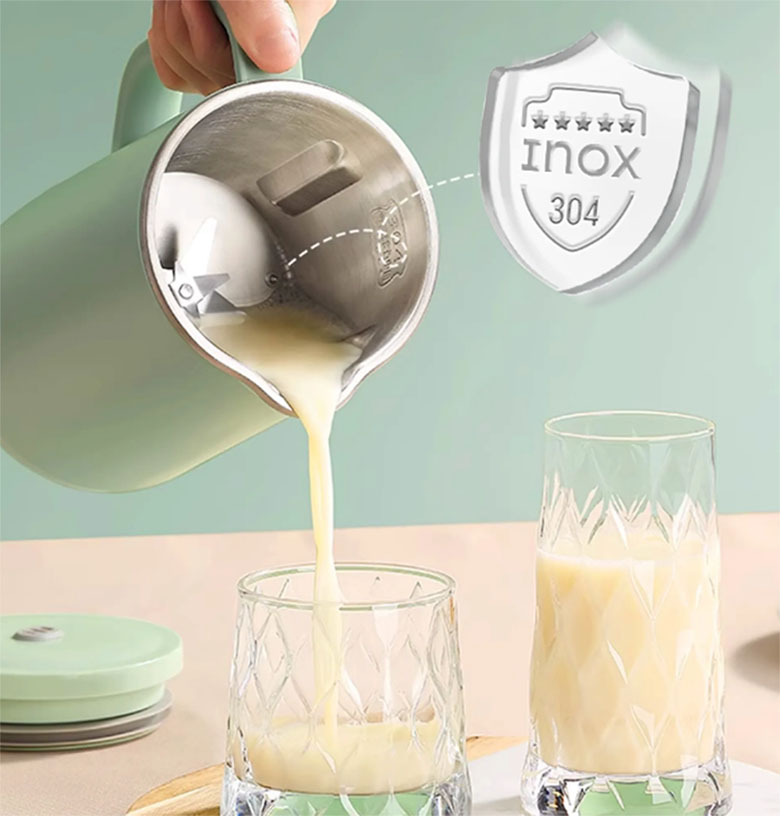 Nắp và cối làm từ inox 304 - Máy xay sữa hạt Magic A-95